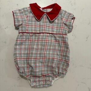 Dondolo Smocked Holiday Baby Boy Bubble